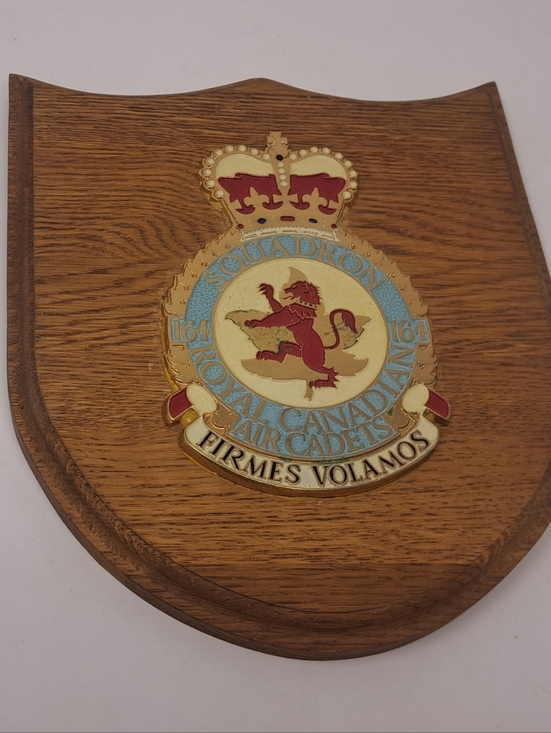 Royal Canadian Air Cadets Other - Royal Canadian Air Cadets Squadron 164 Vintage Wood Plaque Armed Forces Military